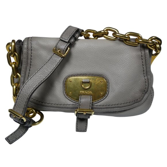 Prada Handbags - Prada Vintage 100% Authentic Shoulder Bag Beige Excellent Condition